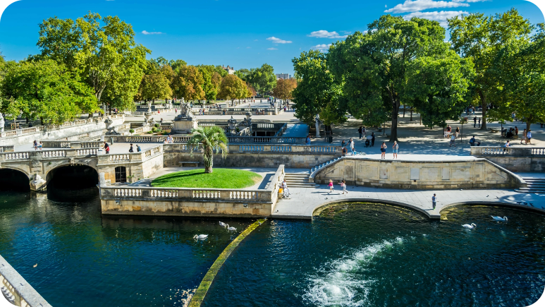 Les Jardins de la Fontaine, parc public à Nîmes