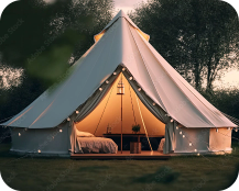 Camping pitches for tents in the Gard, Les Lodges du Lagon